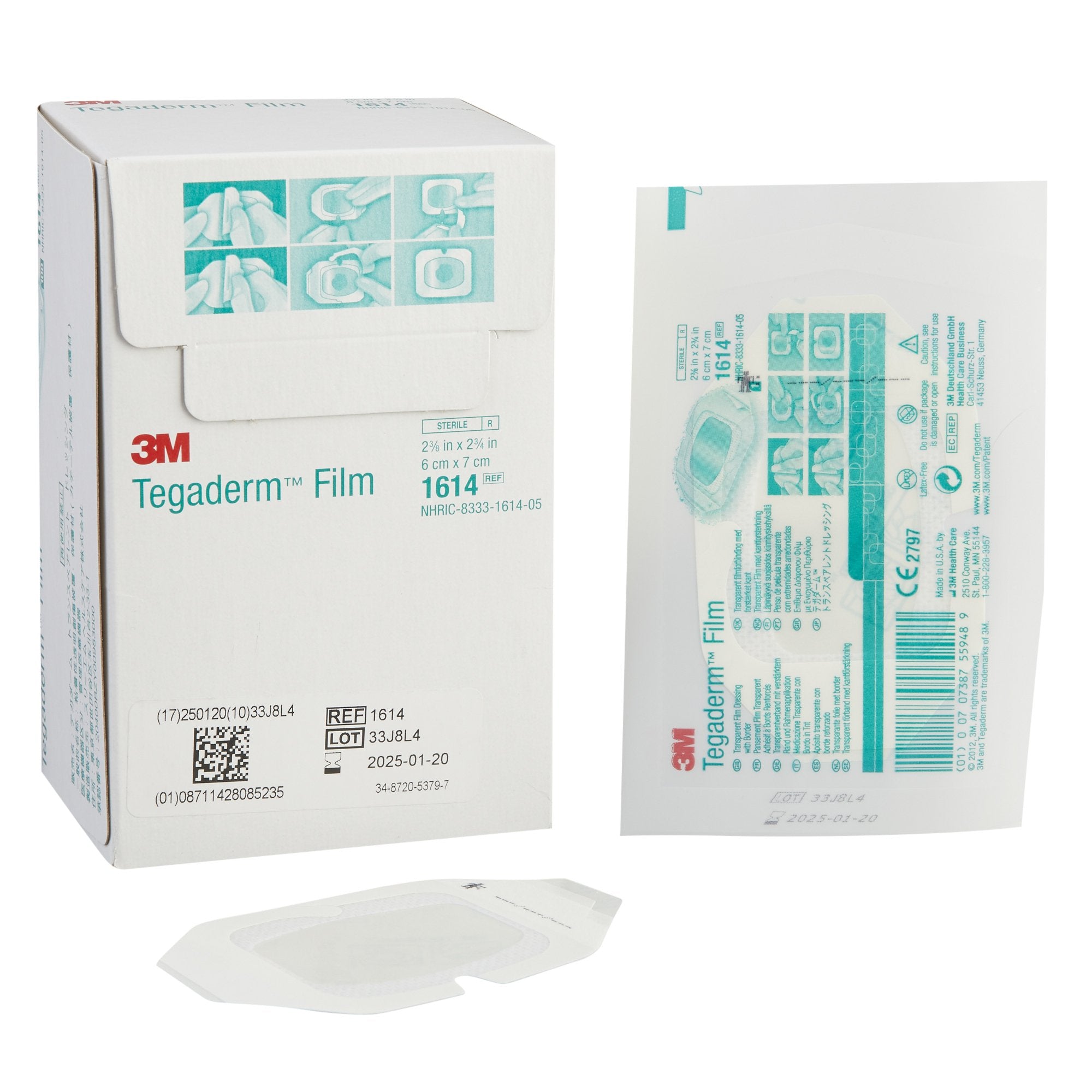 3M Tegaderm Transparent Film Dressing 2-3/8 X 2-3/4 Inch Frame Style Delivery Rectangle Sterile (468778_CS) 400/CS