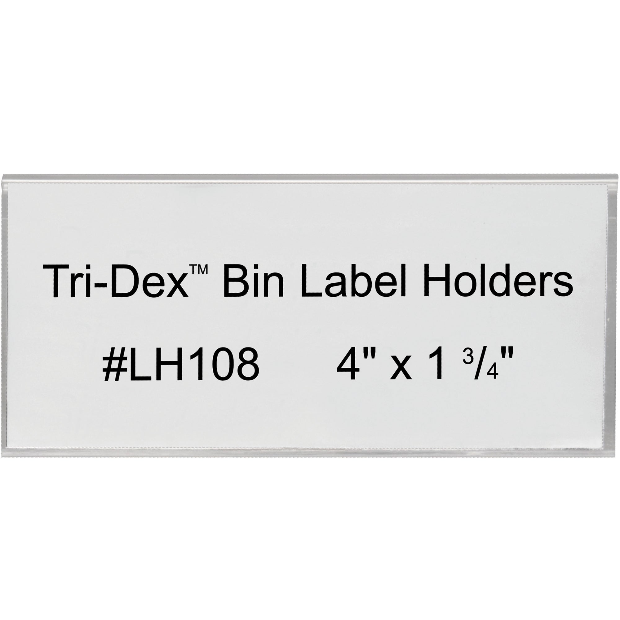 4 x 1 3/4" Tri-Dex Bin Label Holders (LH108) Case Of 25