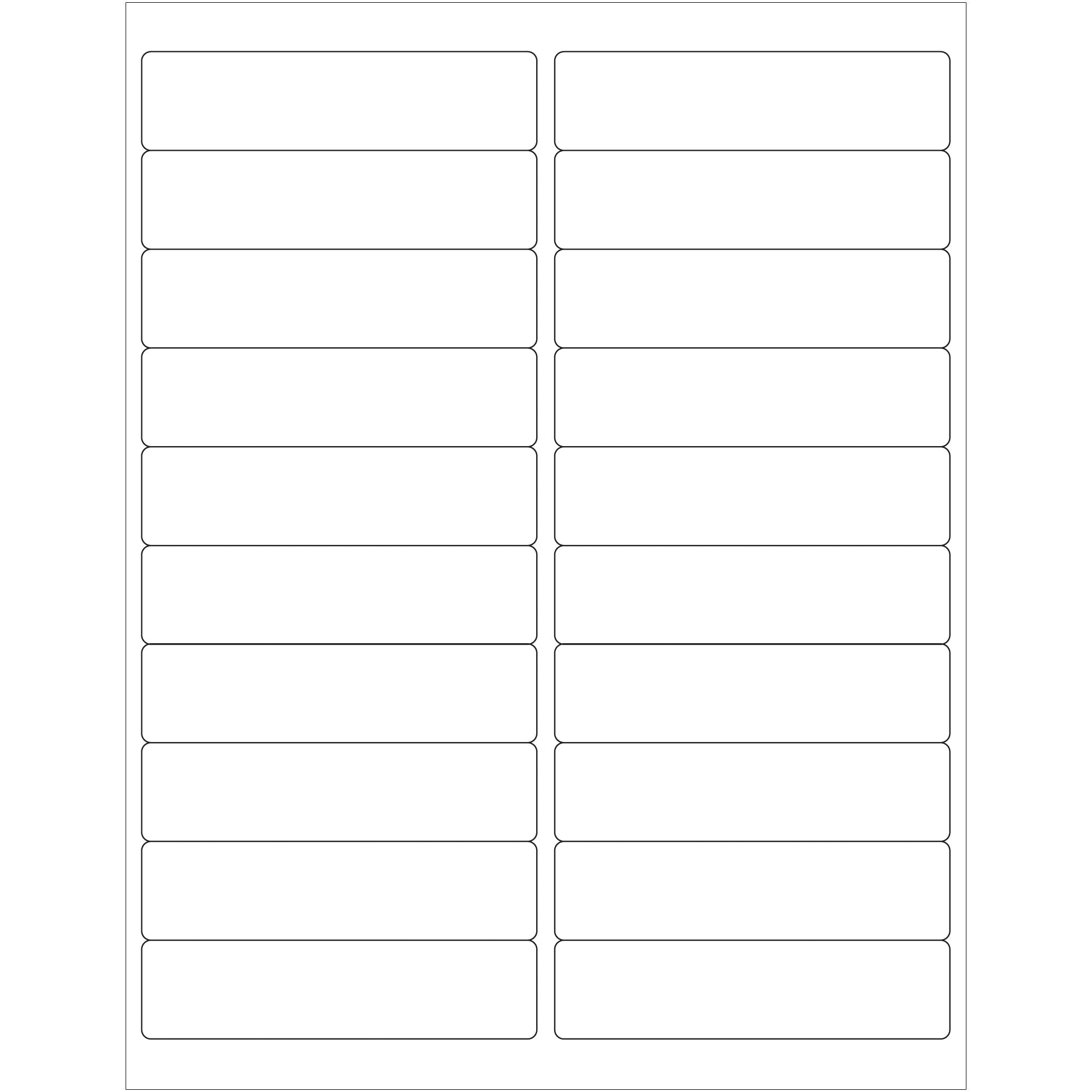 4 x 1" White Removable Rectangle Laser Labels (LL264) Case Of 2000
