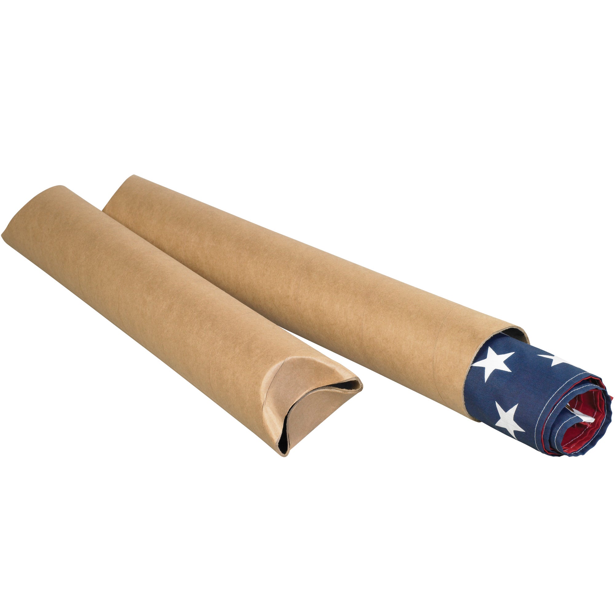 4 x 36" Kraft Crimped End Tubes (S4036K) Case Of 15