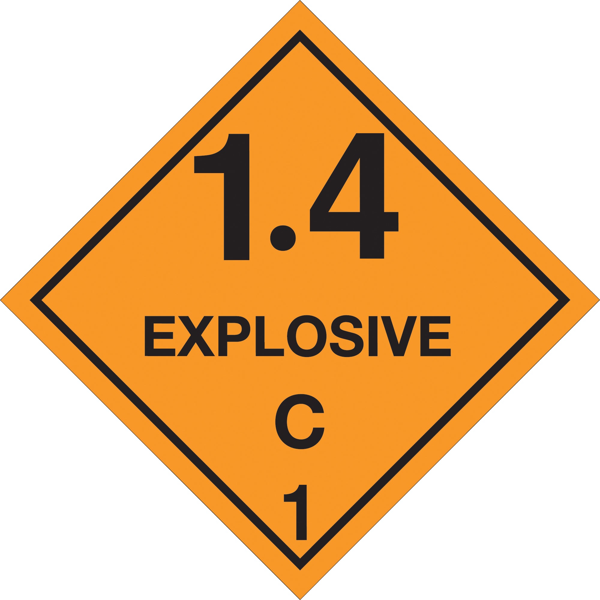 4 x 4" - "Explosive - 1.4C - 1 Labels (DL5031) Roll Of 500