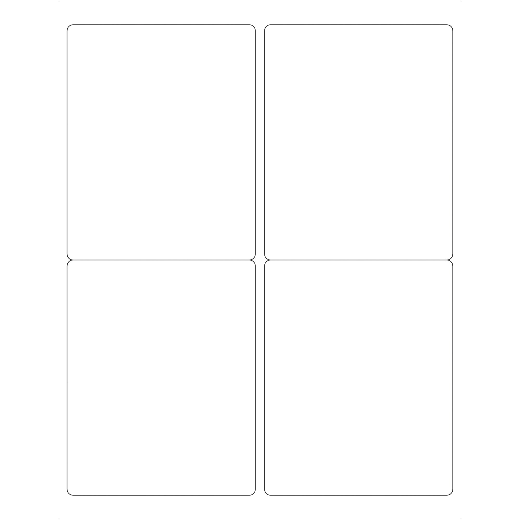 4 x 5" White Rectangle Laser Labels (LL129) Case Of 400
