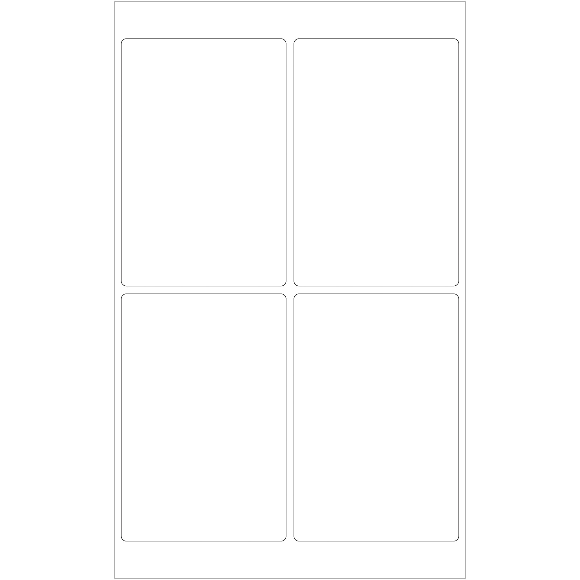 4 x 6" Glossy White Rectangle Laser Labels (LL204) Case Of 400
