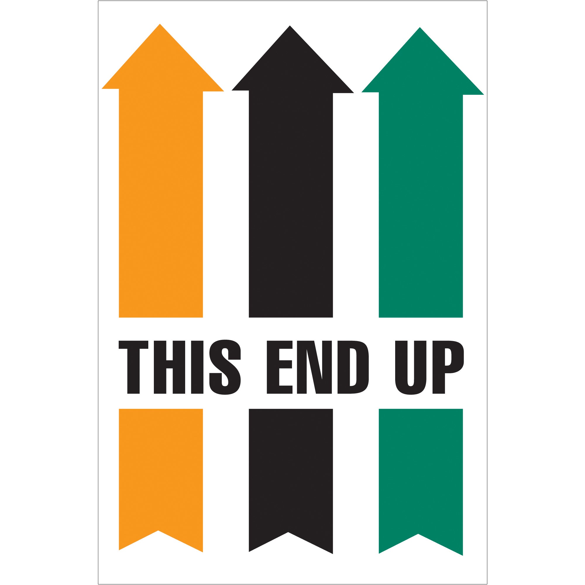 4 x 6" - "This End Up" Arrow Labels (DL1850) Roll Of 500