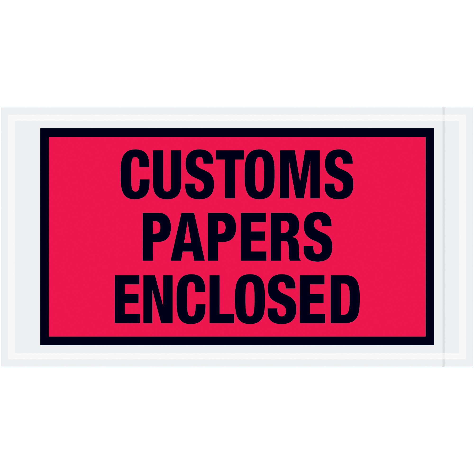 5 1/2 x 10" Red "Customs Papers Enclosed" Envelopes (PL447) Case Of 1000