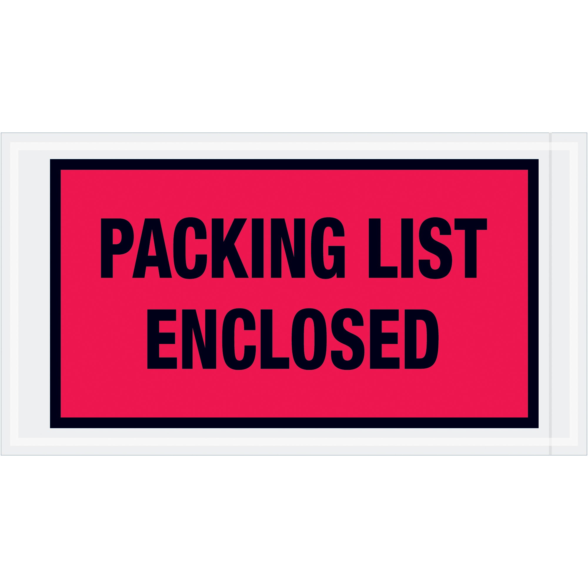 5 1/2 x 10" Red "Packing List Enclosed" Envelopes (PL427) Case Of 1000
