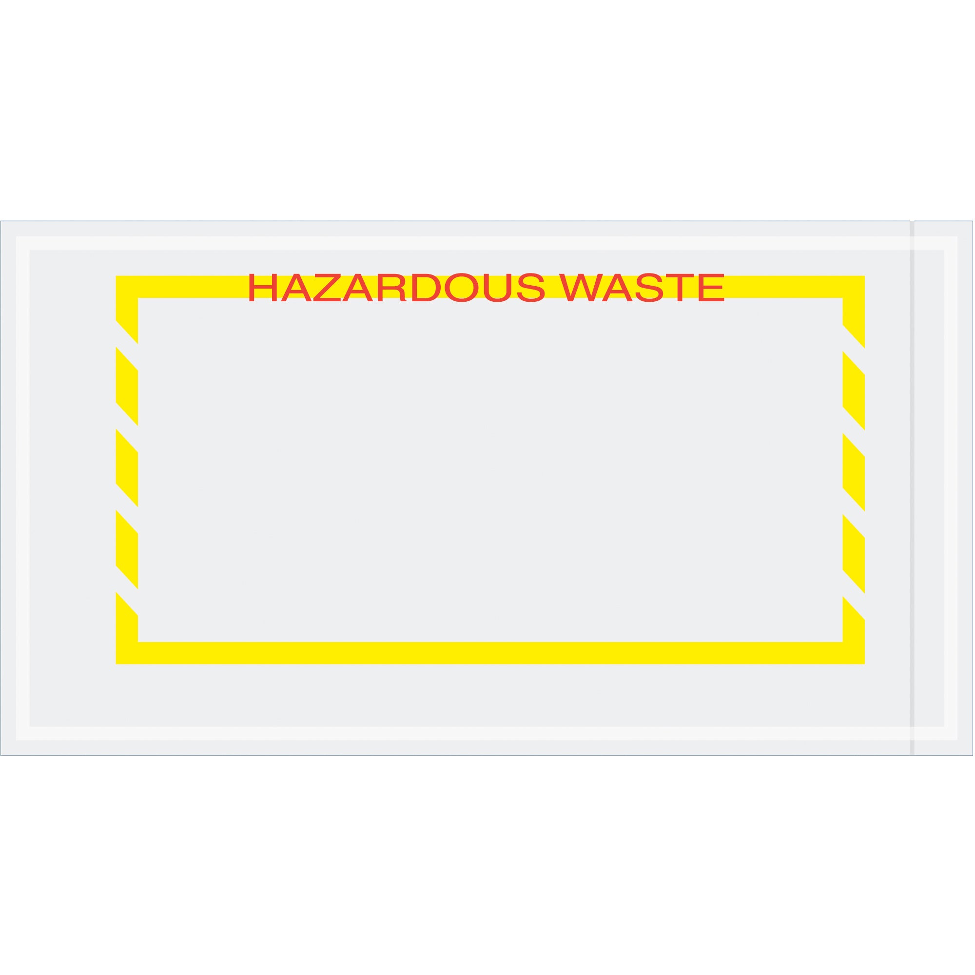 5 1/2 x 10" Yellow Border "Hazardous Waste" Document Envelopes (PL482) Case Of 1000