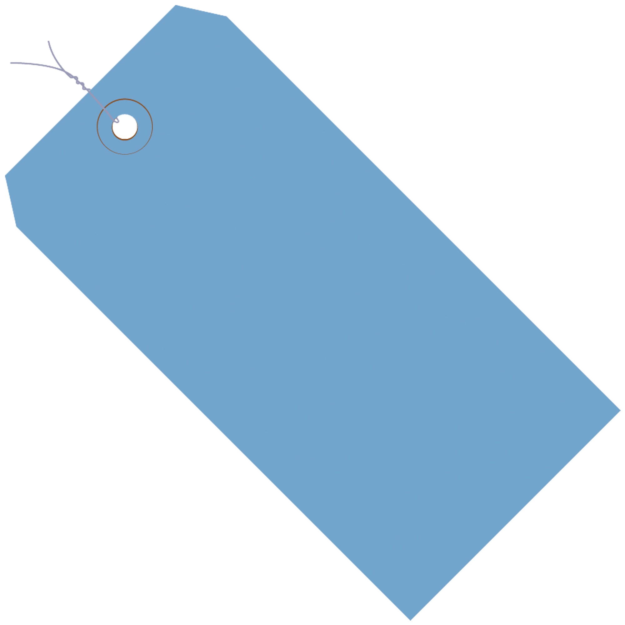 5 3/4 x 2 7/8" Dark Blue 13 Pt. Shipping Tags - Pre-Wired (G11073A) Case Of 1000