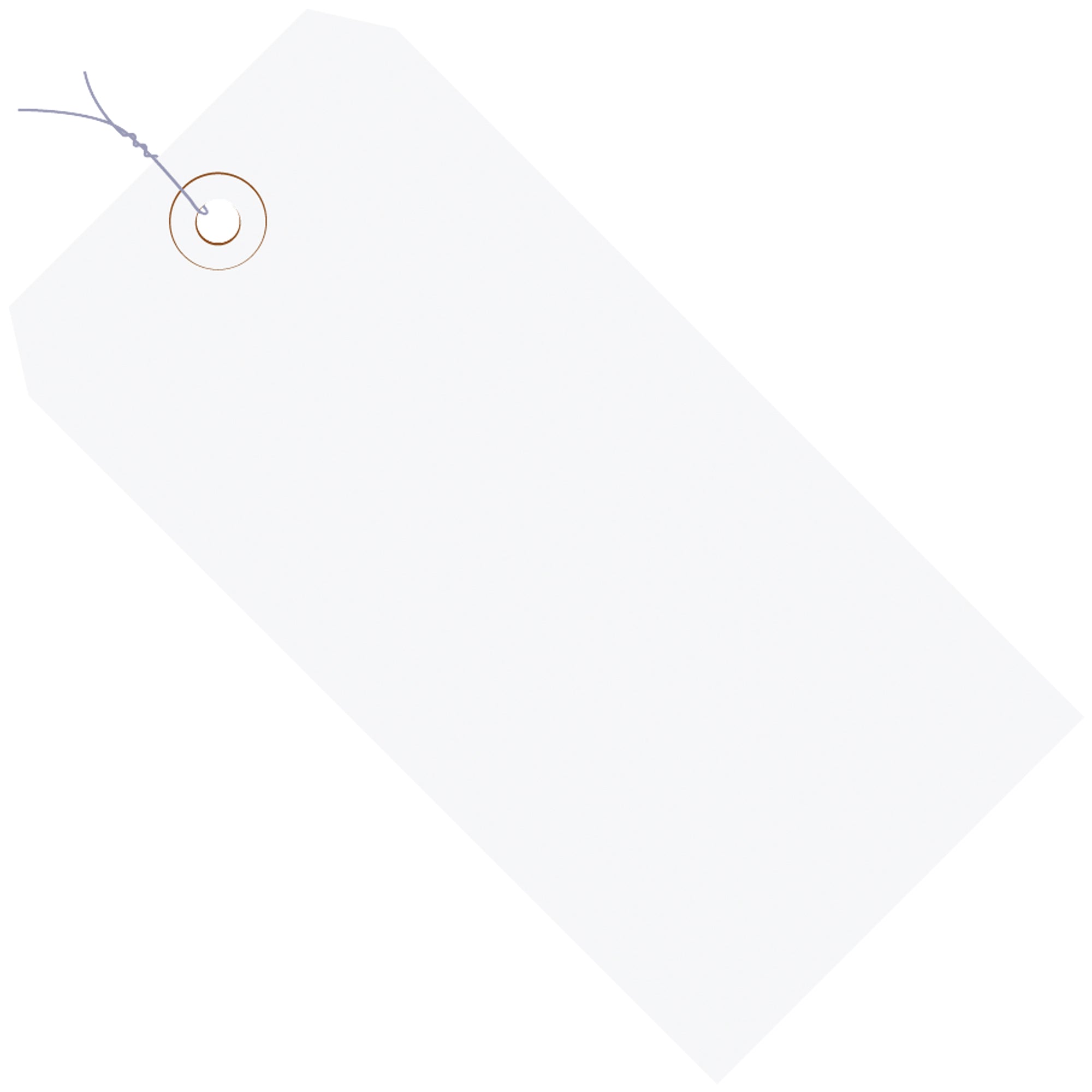5 3/4 x 2 7/8" White 13 Pt. Shipping Tags - Pre-Wired (G11073G) Case Of 1000