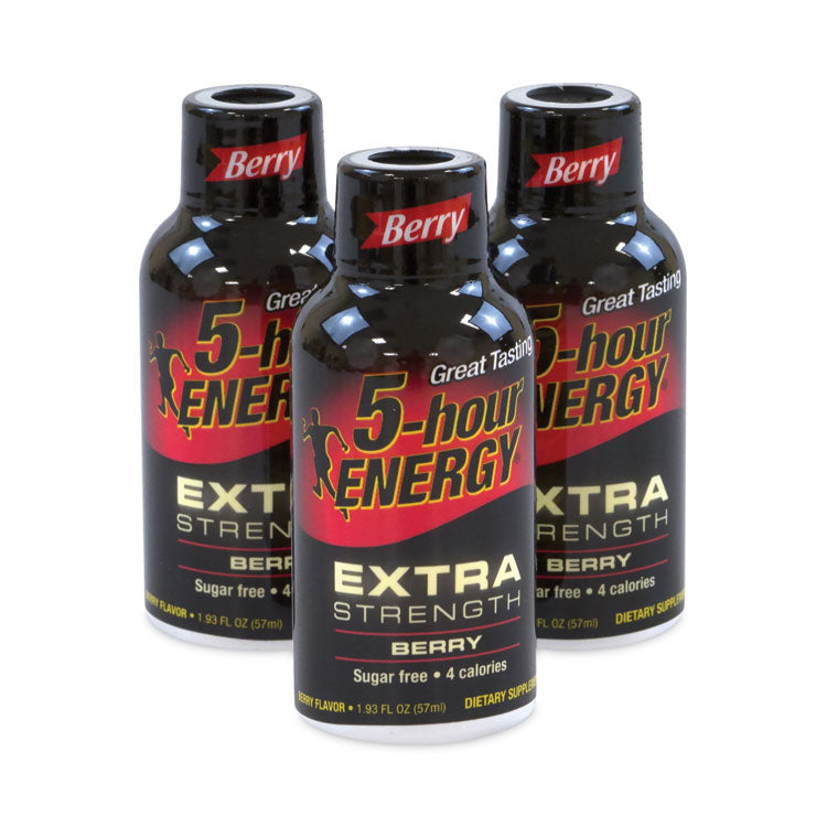 5-hour ENERGY Extra Strength Energy Drink, Berry, 1.93 oz Bottle, 24/Carton, Ships in 1-3 Business Days (GRR22000631) Each