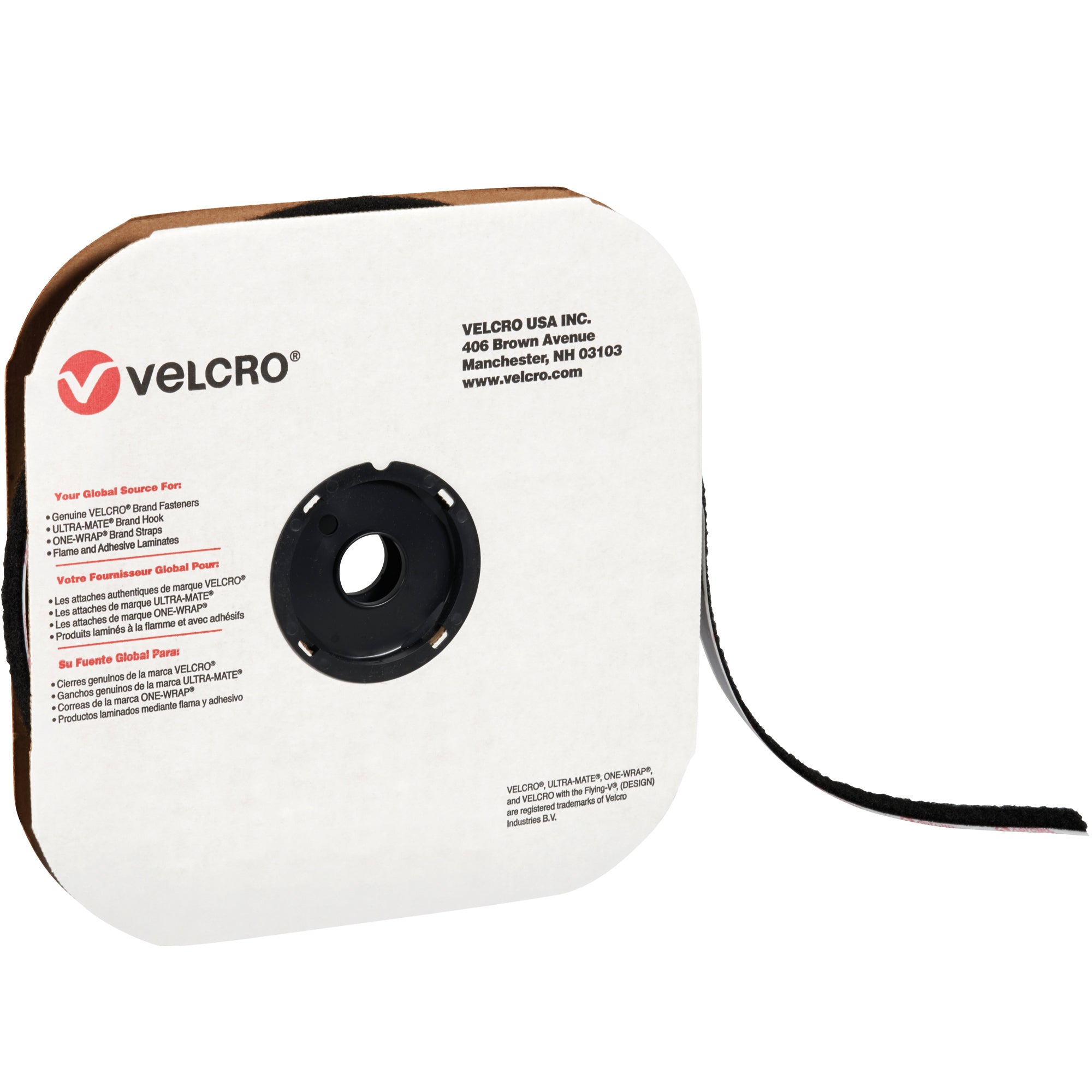 5/8" x 75' - Hook - Black VELCRO Brand Tape - Individual Strips (VEL107) Each