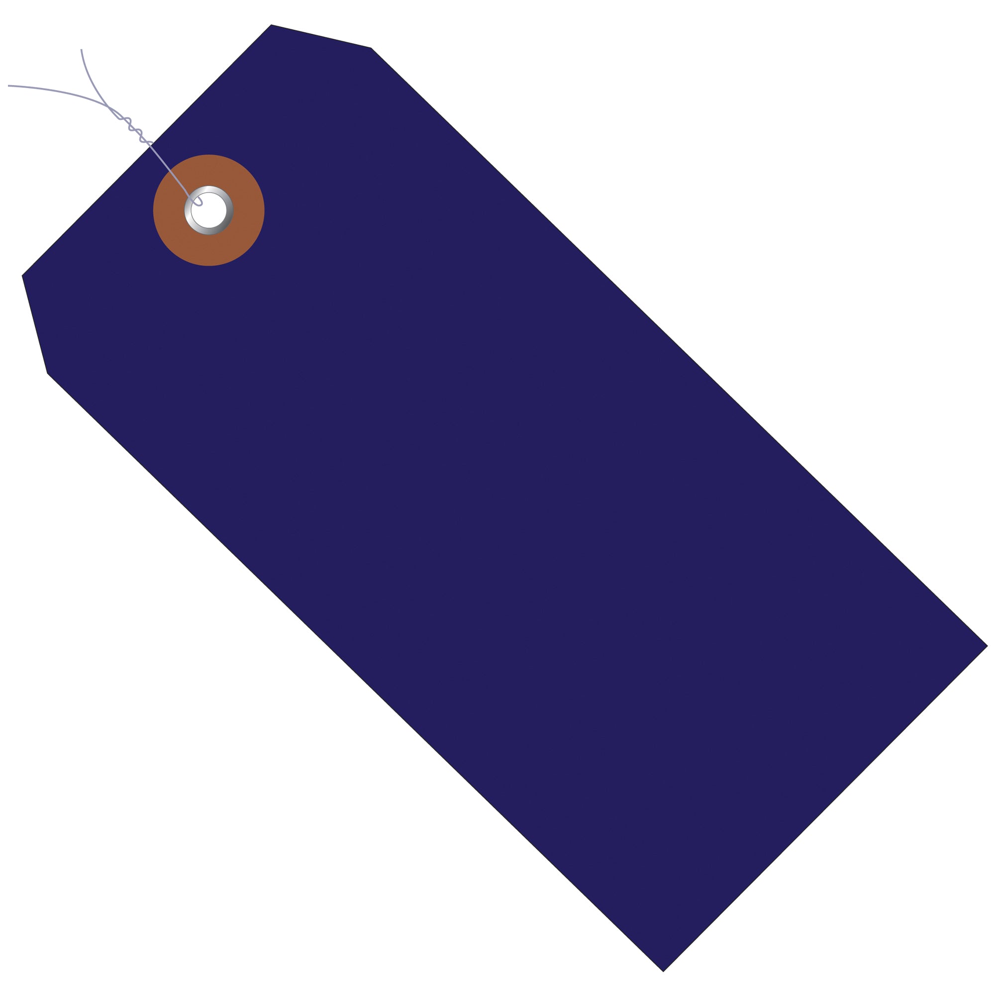 6 1/4 x 3 1/8" Blue Plastic Shipping Tags - Pre-Wired (G26062W) Case Of 100