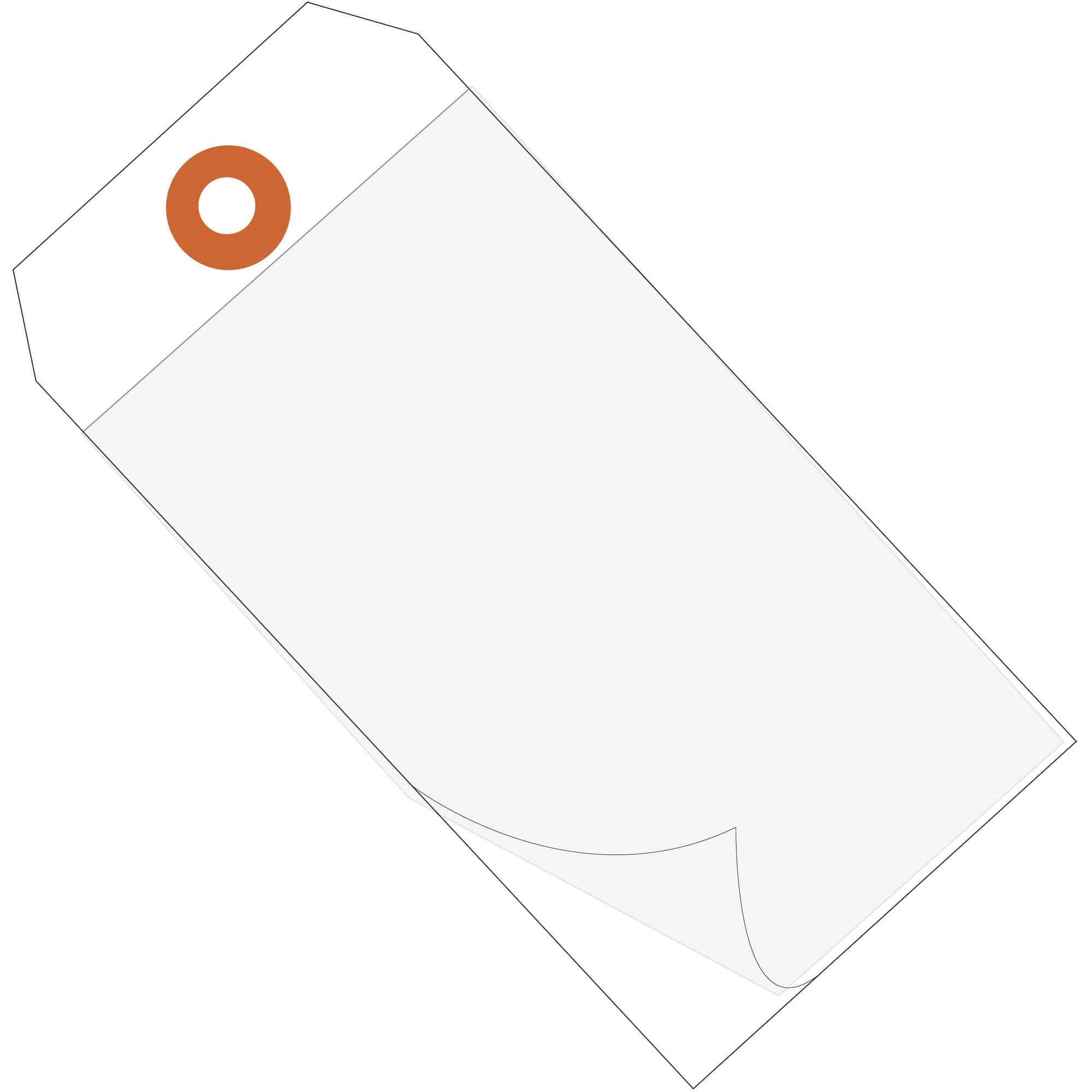 6 1/4 x 3 1/8" White Self-Laminating Tags (G26031) Case Of 100