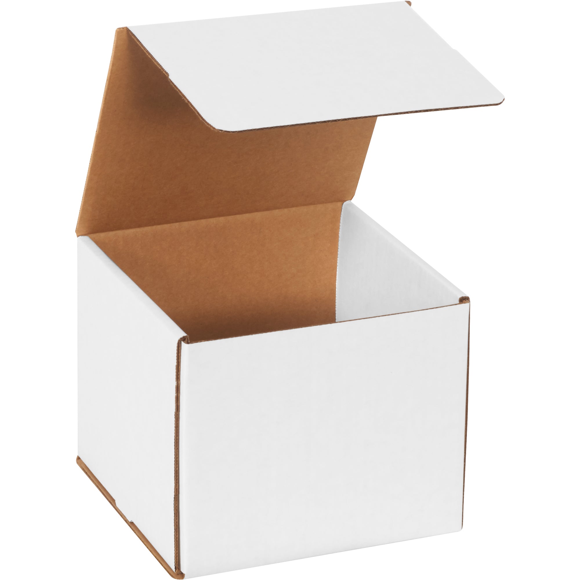 7 x 7 x 6" White Corrugated Mailers (M776) Bundle Of 50
