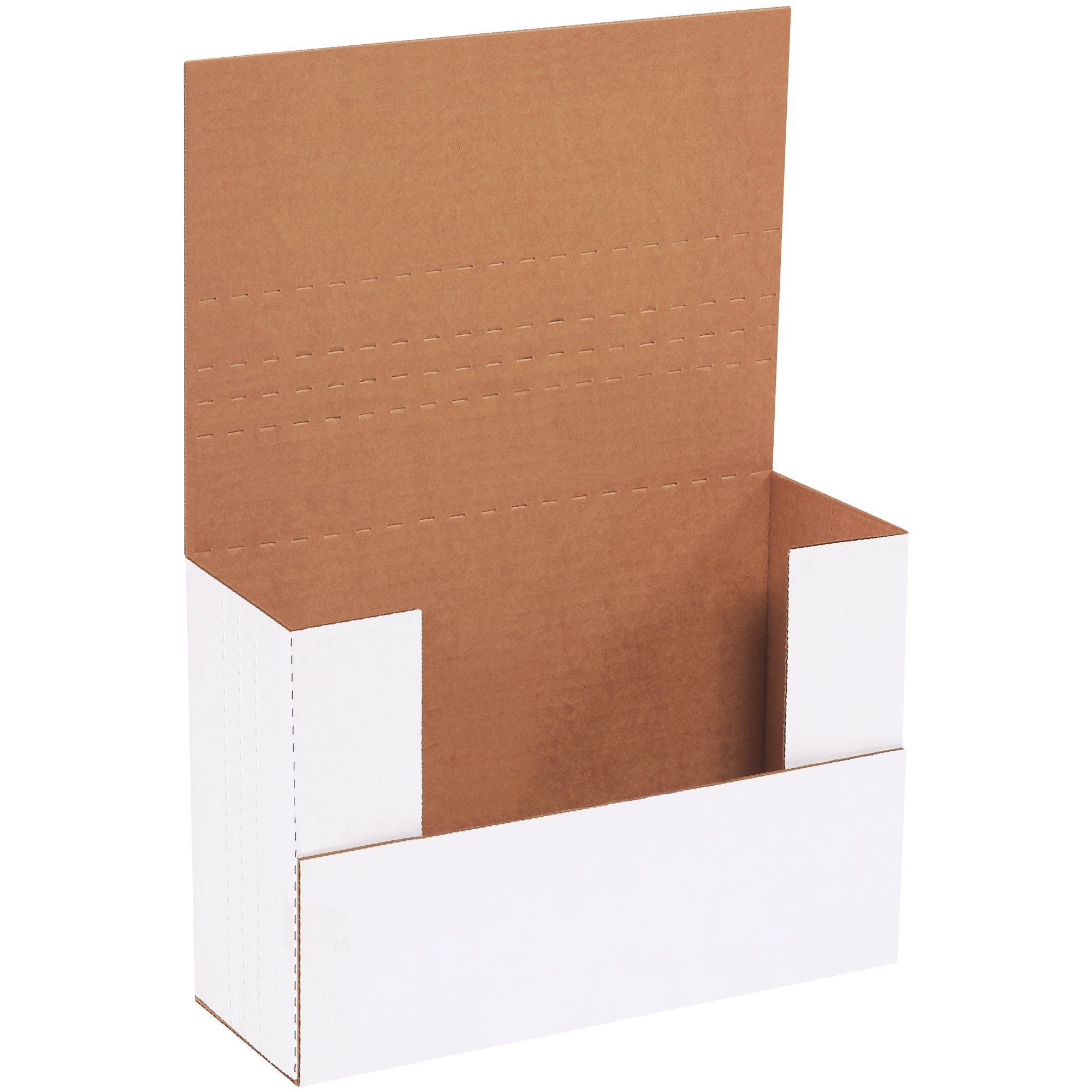 9 5/8 x 6 5/8 x 3 1/2" White Easy-Fold Mailers (M963BF) Bundle Of 50