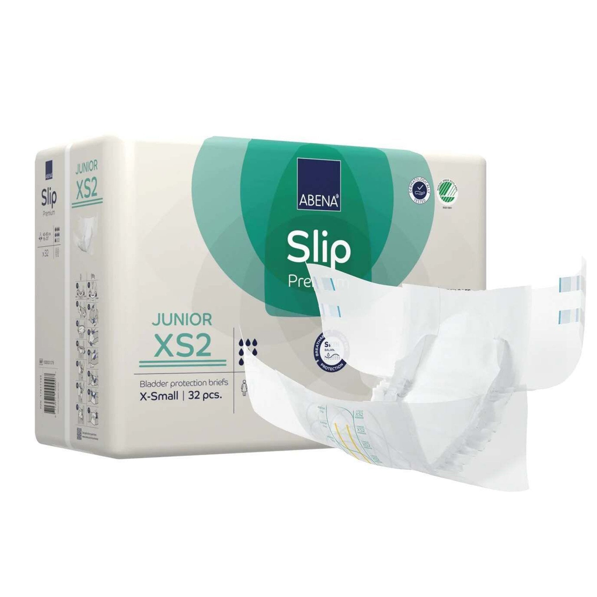 Abena Slip Premium Junior XS2 Unisex Youth Incontinence Brief X-Small Disposable Heavy Absorbency (1218195_CS) 128/CS