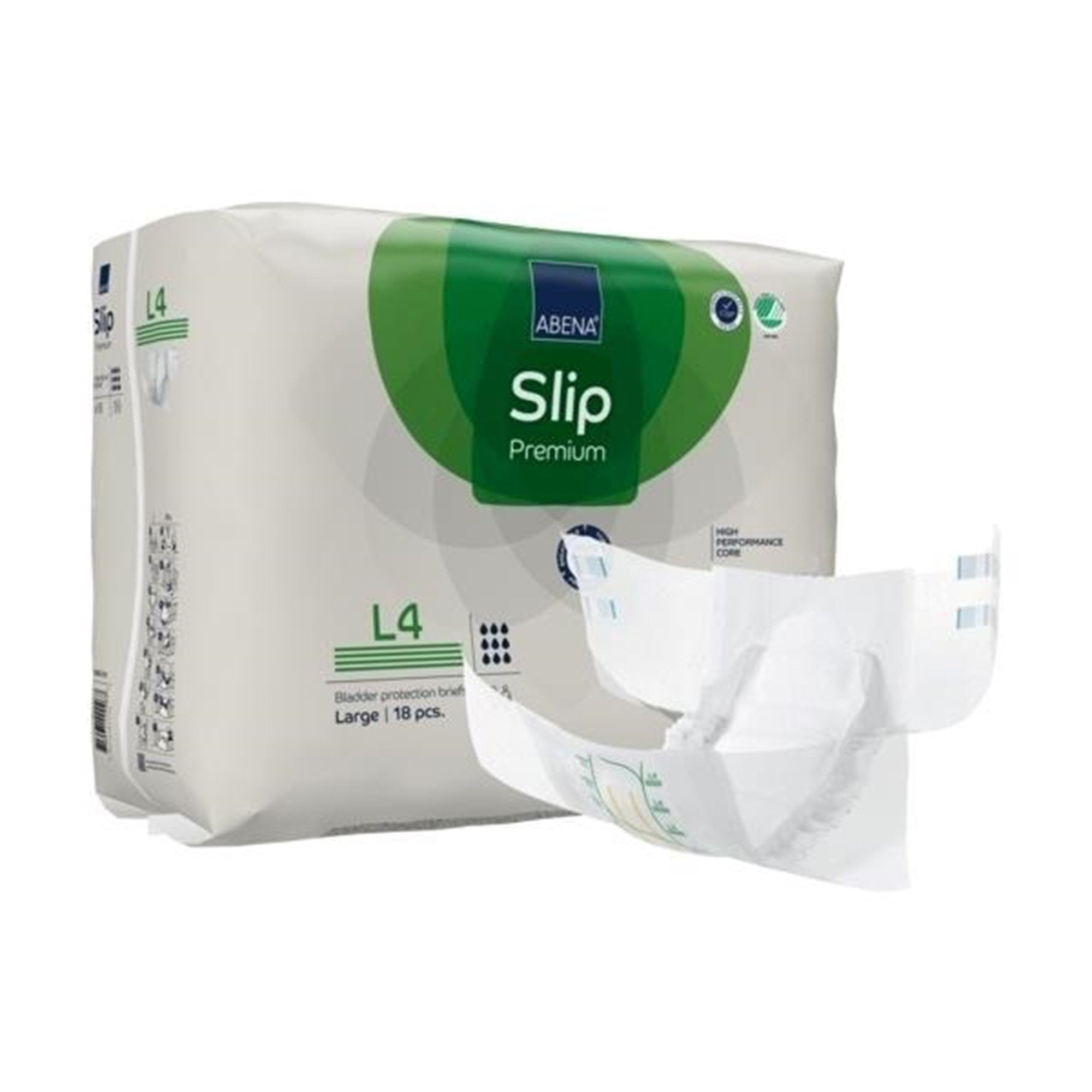 Abena Slip Premium L4 Unisex Adult Incontinence Brief Large Disposable Heavy Absorbency (1218208_CS) 72/CS
