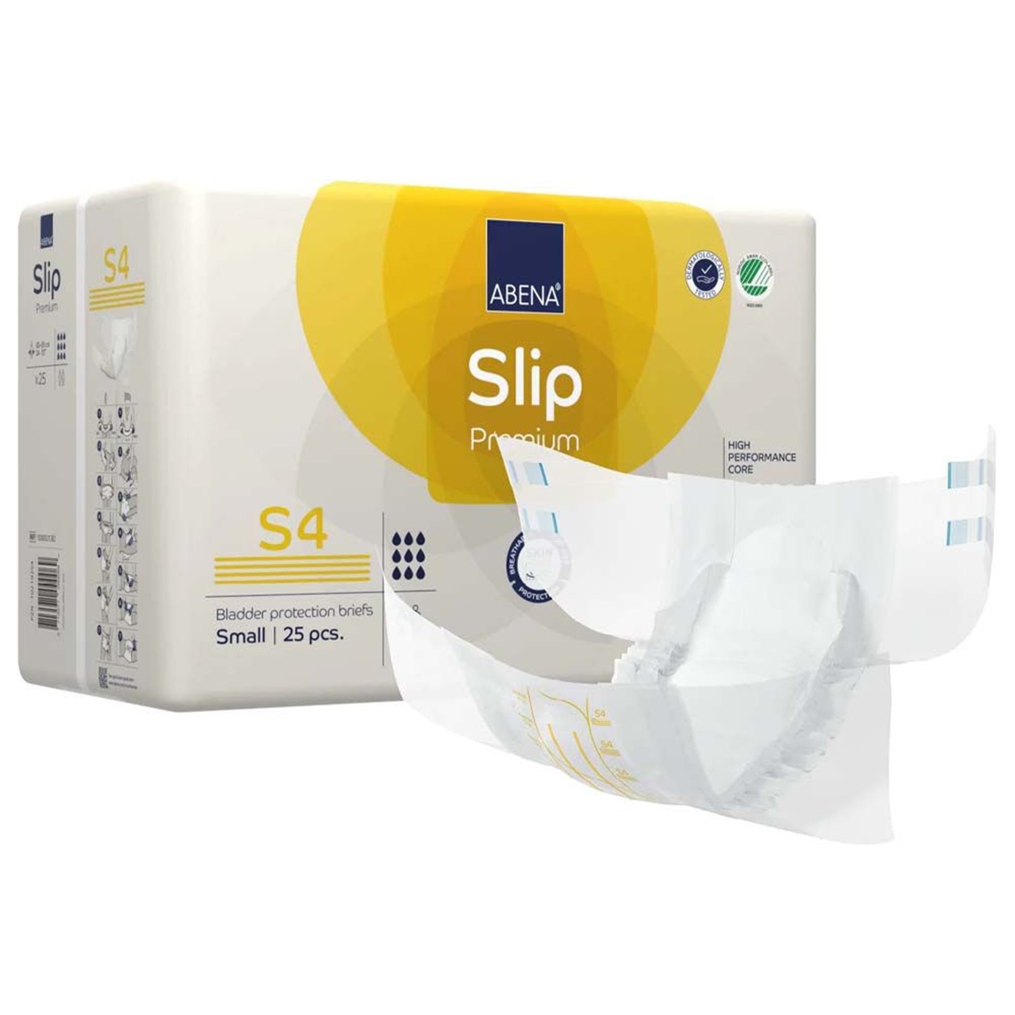 Abena Slip Premium S4 Unisex Adult Incontinence Brief Small Disposable Heavy Absorbency (1218198_CS) 75/CS
