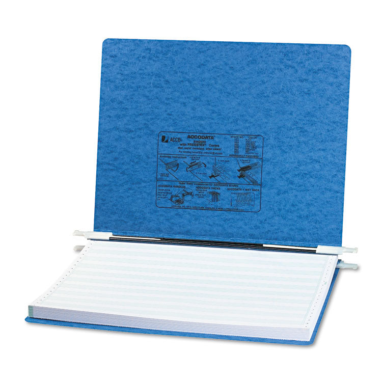 ACCO PRESSTEX Covers with Storage Hooks, 2 Posts, 6" Capacity, 14.88 x 11, Light Blue (ACC54072) Each