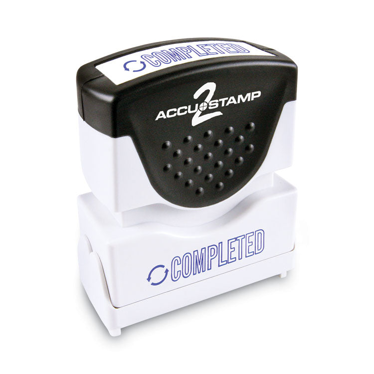 ACCUSTAMP2 Pre-Inked Shutter Stamp, Blue, COMPLETED, 1.63 x 0.5 (COS035582) Each