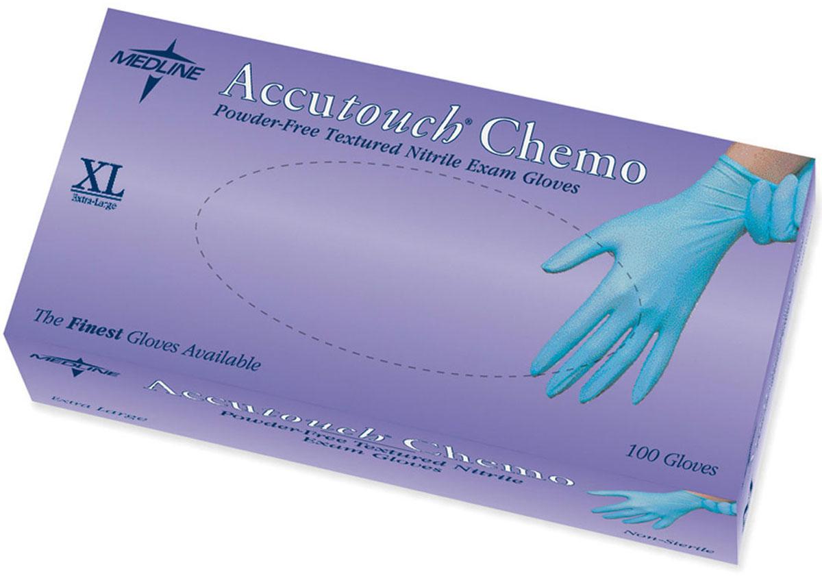 Accutouch Chemo Powder-Free Blue Nitrile Exam Gloves, Size XL, 100/BX (MDS192087Z) Box of 100