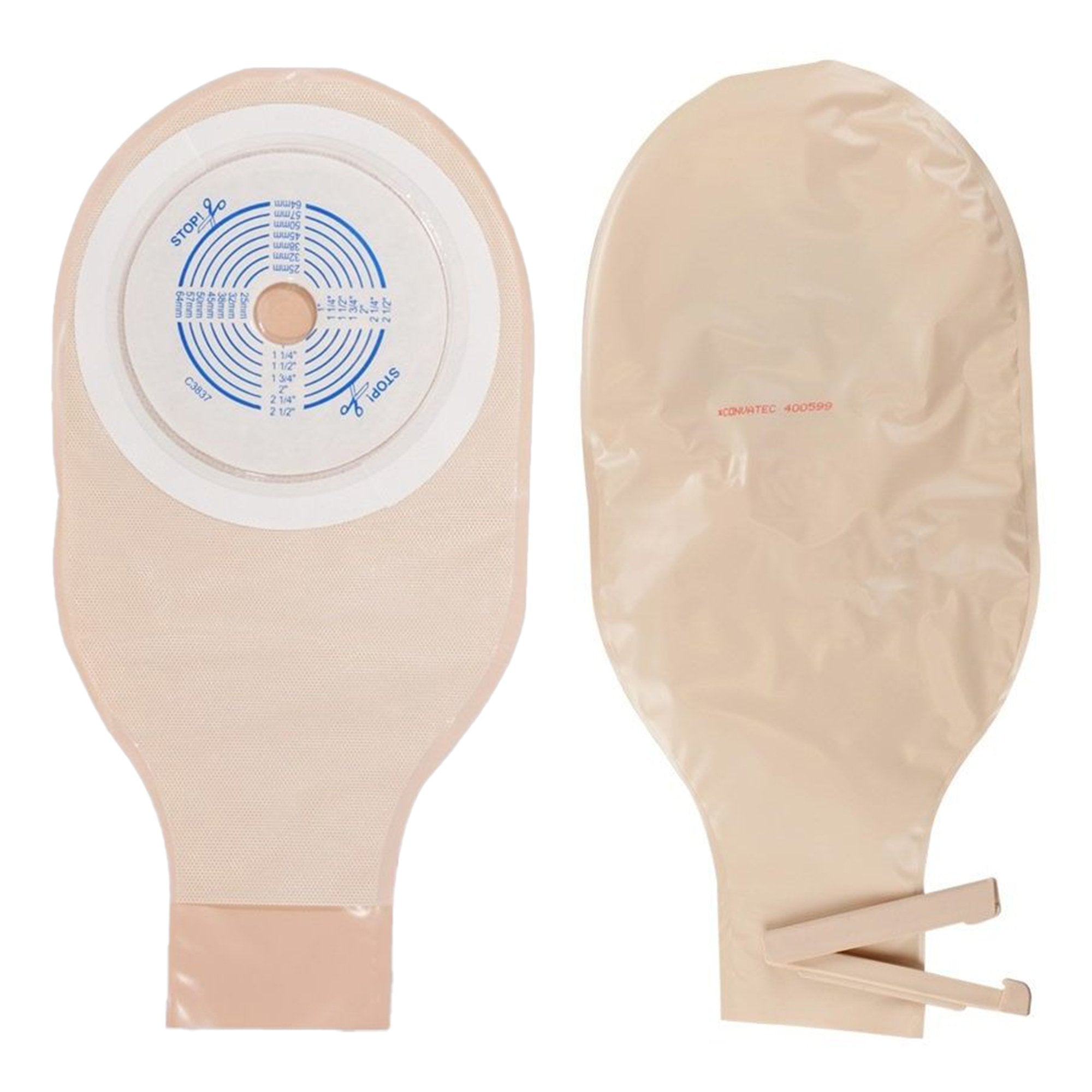 ActiveLife Colostomy Pouch One-Piece System 12 Inch Length Flat, Trim to Fit 3/4 to 2-1/2 Inch Stoma Drainable (372846_BX) 10/BX