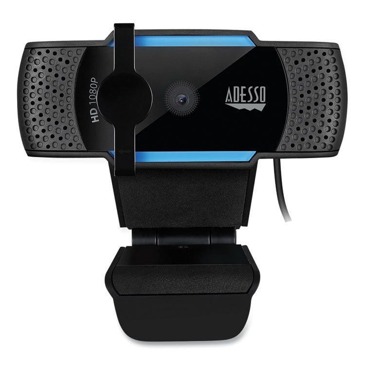 Adesso CyberTrack H5 1080P HD USB AutoFocus Webcam with Microphone, 1920 Pixels x 1080 Pixels, 2.1 Mpixels, Black (ADECYBERTRACKH5) Each