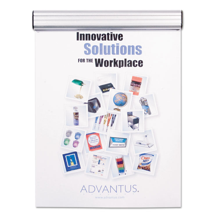 Advantus Grip-A-Strip Display Rail, 9 x 1.5, Aluminum Finish (AVT1500) Each
