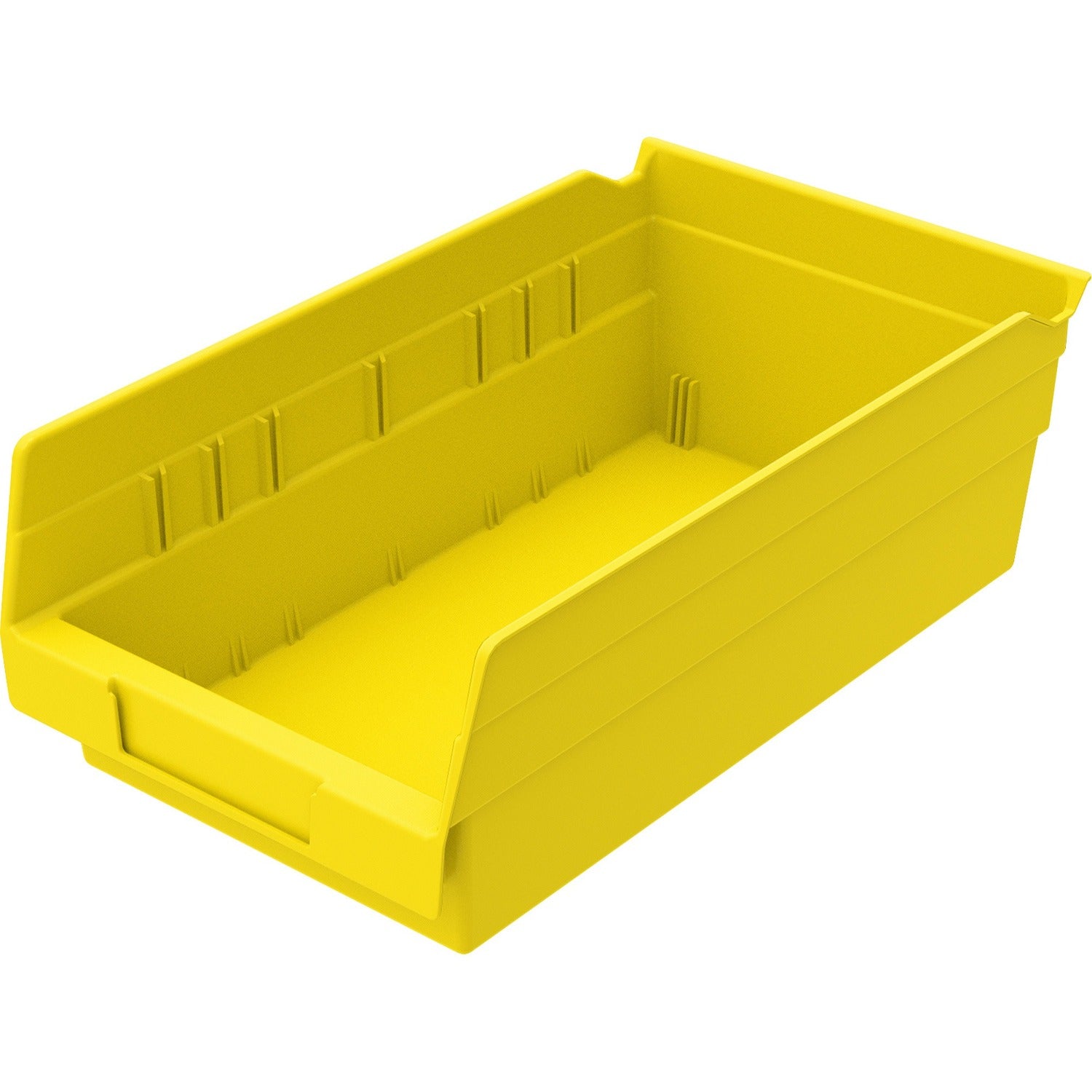 Akro-Mils Shelf Bin, 6 5/8"Wx11 5/8"Dx4"H, Yellow (AKM30130Y) Each