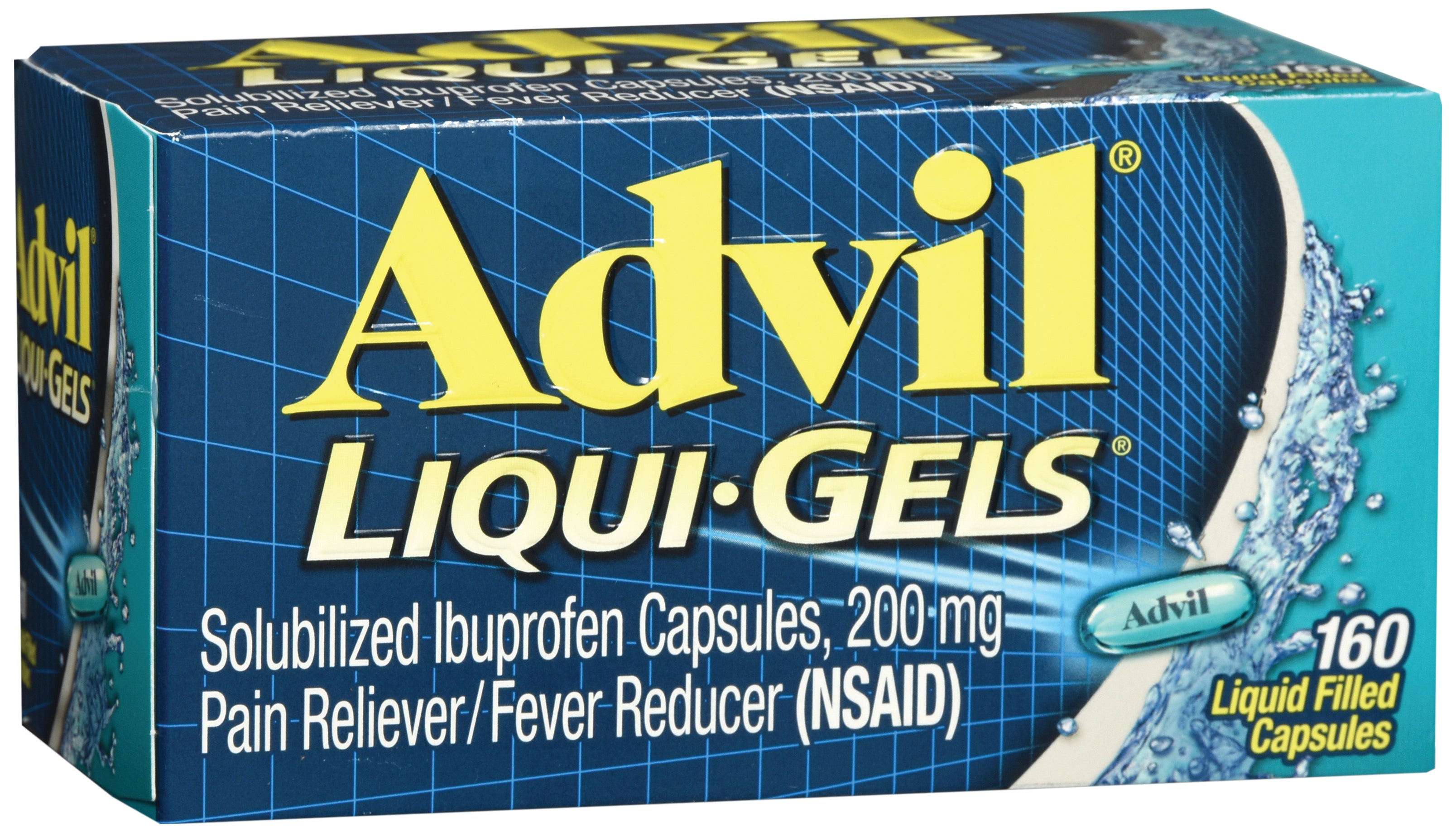 Advil Liqui-Gels Pain Relief 200 mg Strength Ibuprofen Capsule 160 per Bottle (500611_BT) 1/BT