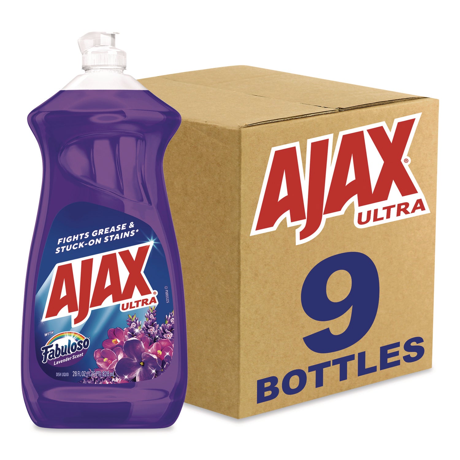 Ajax Dish Detergent, Fabuloso Scent, 28 oz Bottle, 9/Carton (CPC61037540CT) Case of 9