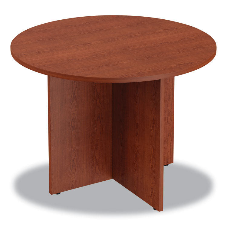 Alera Alera Valencia Round Conference Table with Legs, 42" Diameter x 29.5h, Medium Cherry (ALEVA7142MC) Each