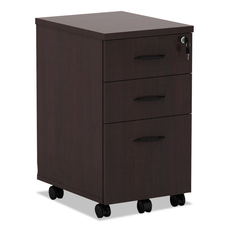 Alera Alera Valencia Series Mobile Pedestal File, Left/Right, 3-Drawers: Box/Box/File, Legal/Letter, Mahogany, 15.88 x 20.5 x 28.38 (ALEVA572816MY) Each