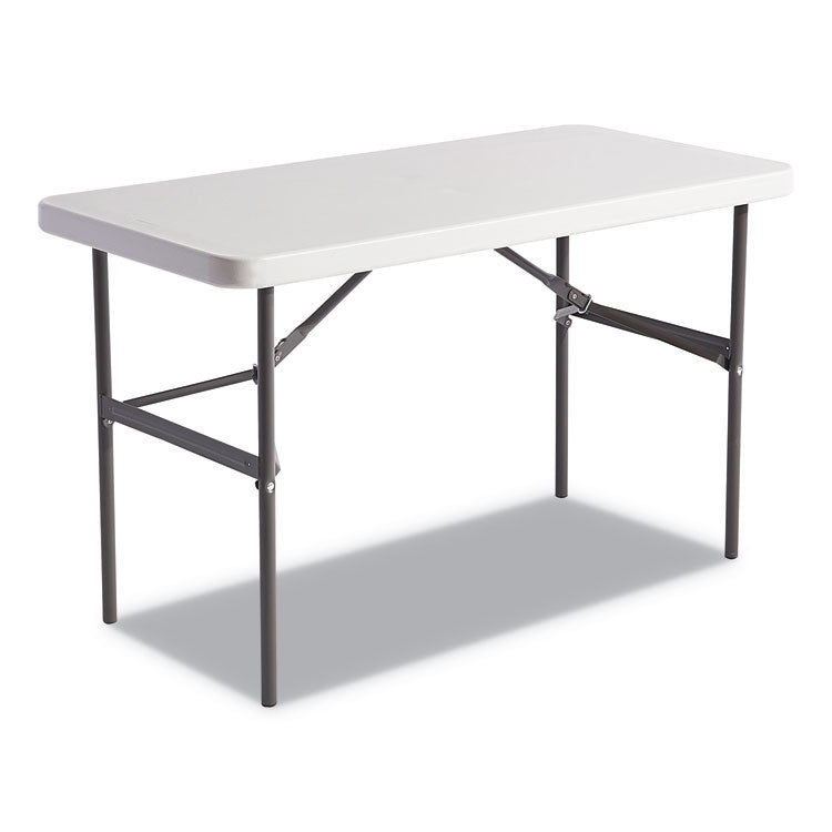 Alera Banquet Folding Table, Rectangular, Radius Edge, 48w x 24d x 29h, Platinum/Charcoal (ALE65603) Each