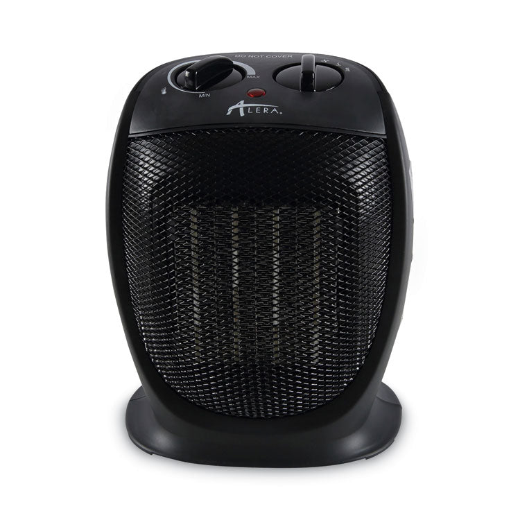 Alera Ceramic Heater, 1,500 W, 7.12 x 5.87 x 8.75, Black (ALEHECH09) Each