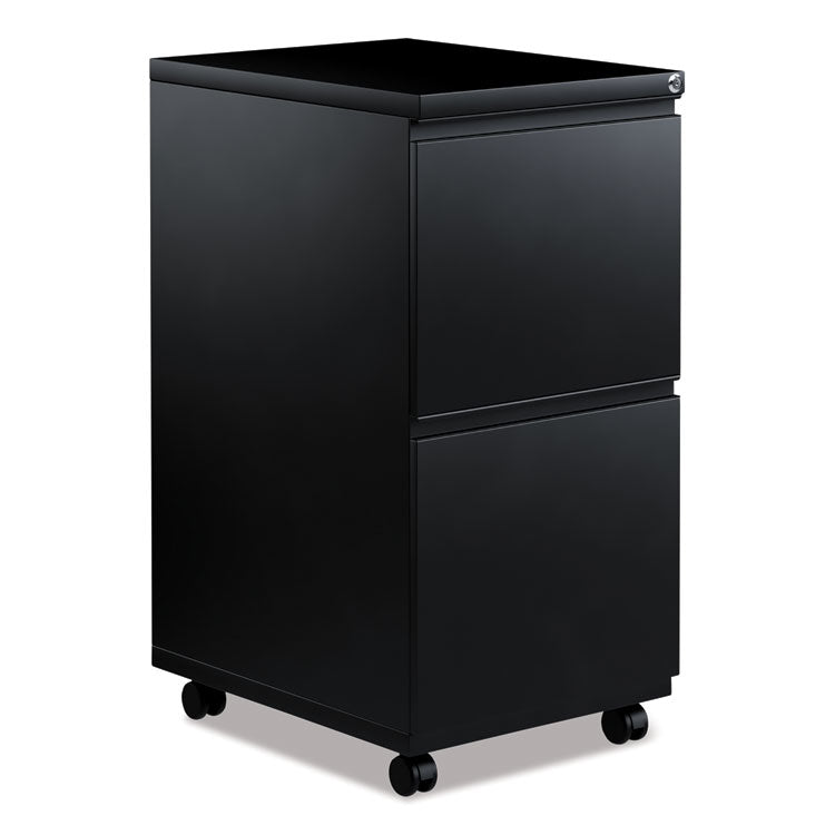 Alera File Pedestal with Full-Length Pull, Left or Right, 2 Legal/Letter-Size File Drawers, Black, 14.96" x 19.29" x 27.75" (ALEPBFFBL) Each