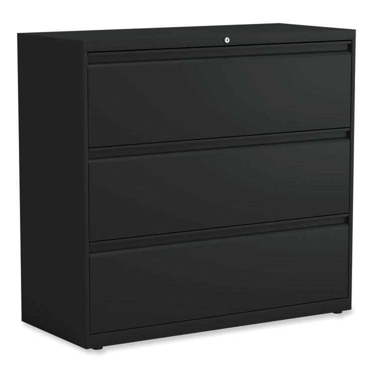Alera Lateral File, 3 Legal/Letter/A4/A5-Size File Drawers, Black, 42" x 18.63" x 40.25" (ALEHLF4241BL) Each