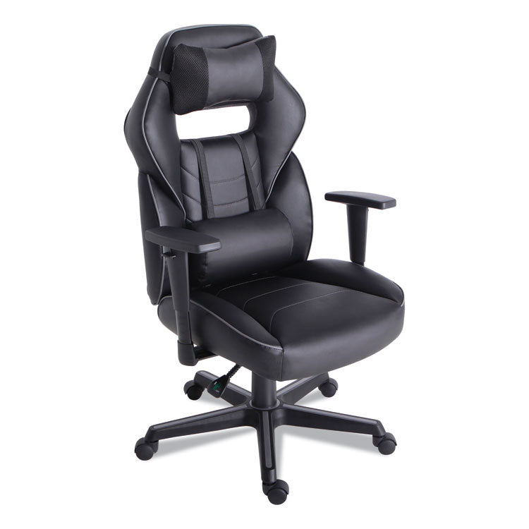 Alera Racing Style Ergonomic Gaming Chair, Supports 275 lb, 15.91" to 19.8" Seat Height, Black/Gray Trim Seat/Back, Black/Gray Base (ALEGM4146) Each