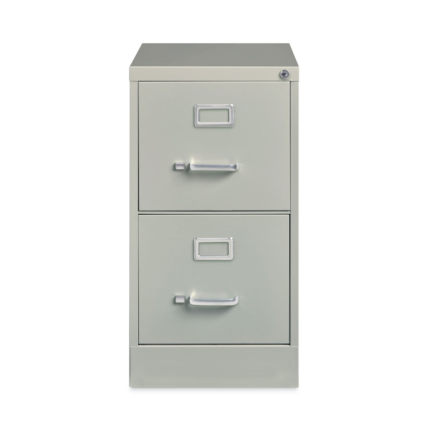 Alera Two-Drawer Economy Vertical File, Letter-Size File Drawers, 15" x 22" x 28.37", Light Gray (ALEHVF152229LG) Each