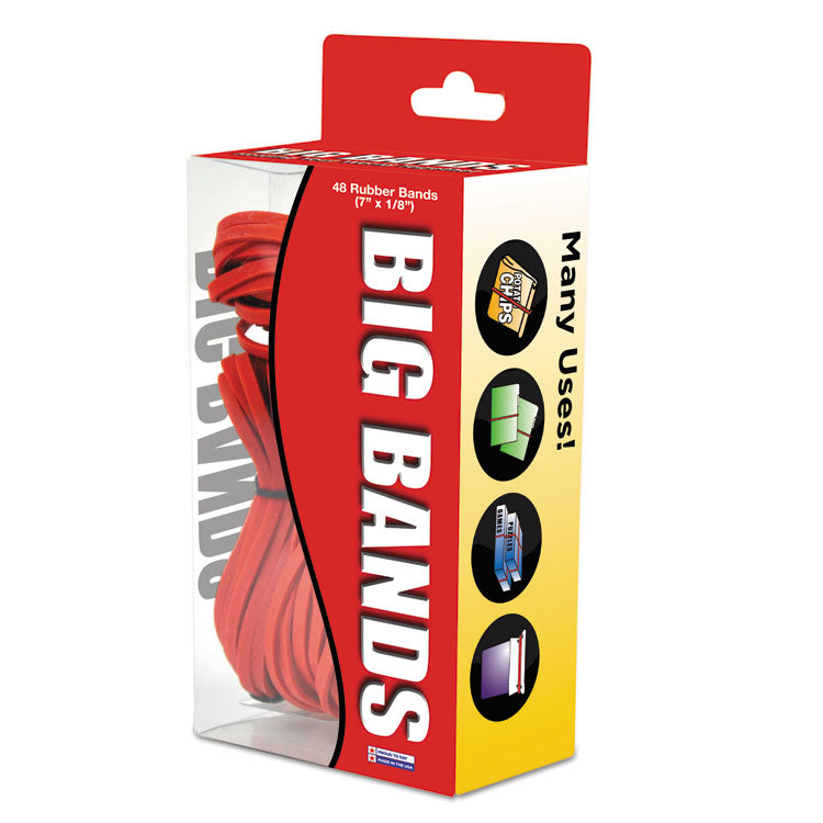 Alliance Big Bands Rubber Bands, Size 117B, 0.07" Gauge, Red, 48/Box (ALL00699) Pack of 48