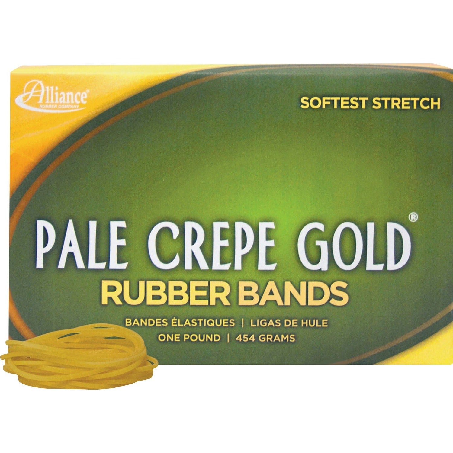 Alliance Rubber Rubber Bands, Size 16, 1 lb., 2 1/2"x1/16", Crepe (ALL20165) Each