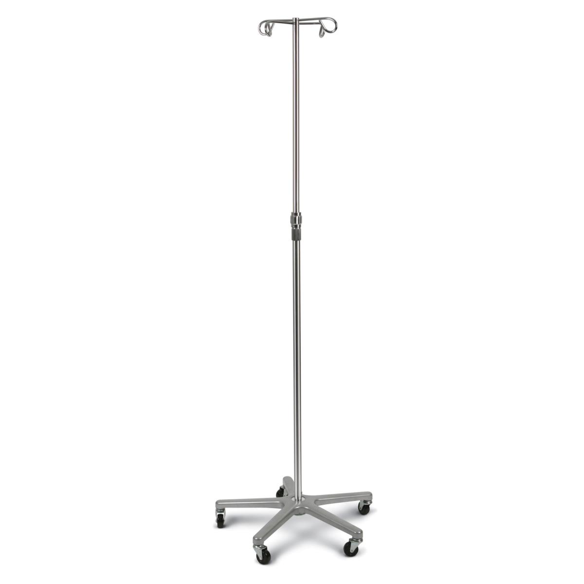 Aluminum Deluxe 5-Leg IV Pole, 4 Hooks, 48-1/2" to 82" H, 2/CS (MDS80494) Case of 2