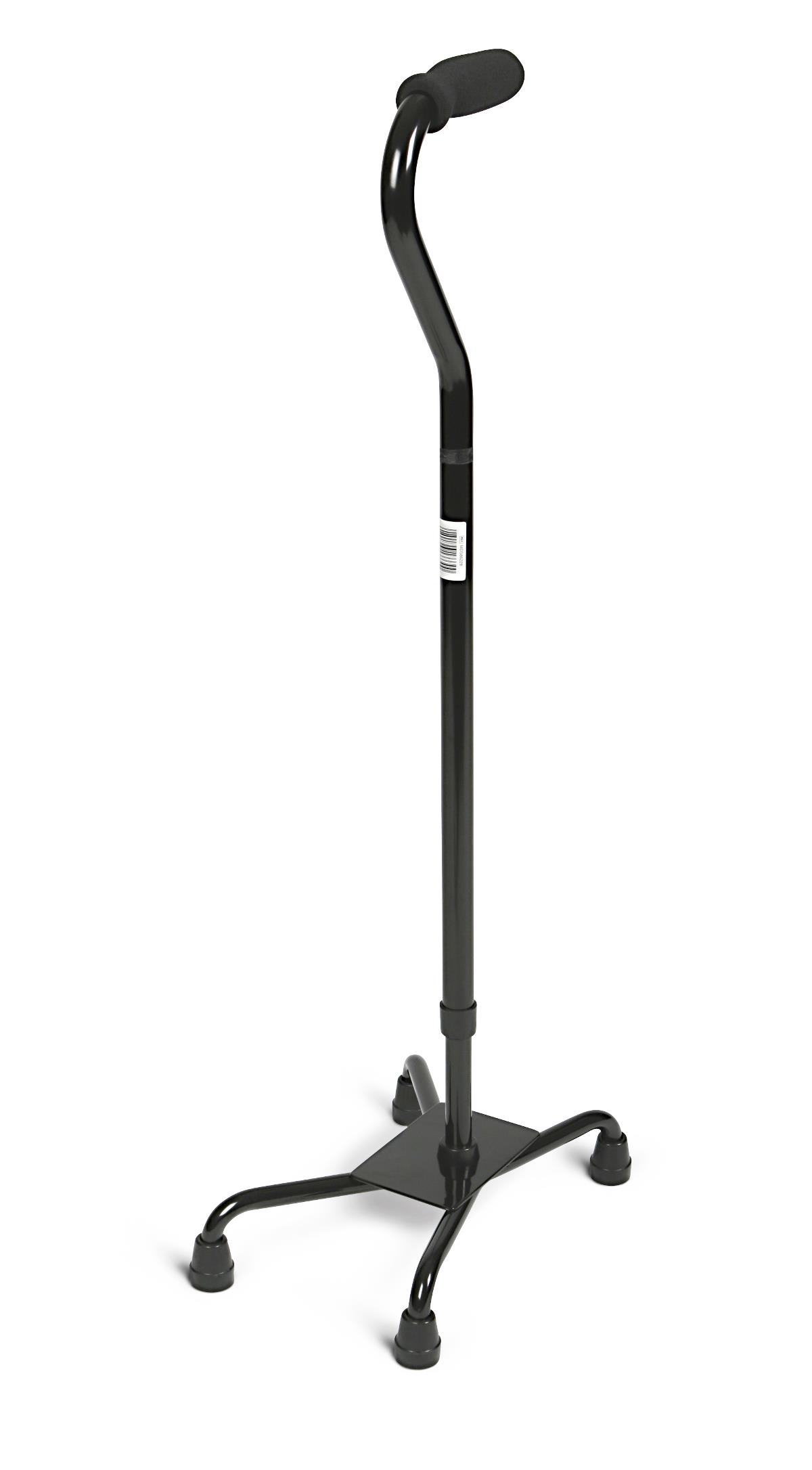 Aluminum Quad Cane with Large Base, 300 lb. Weight Capacity, Black, 1 EA (MDS86228H1) Each