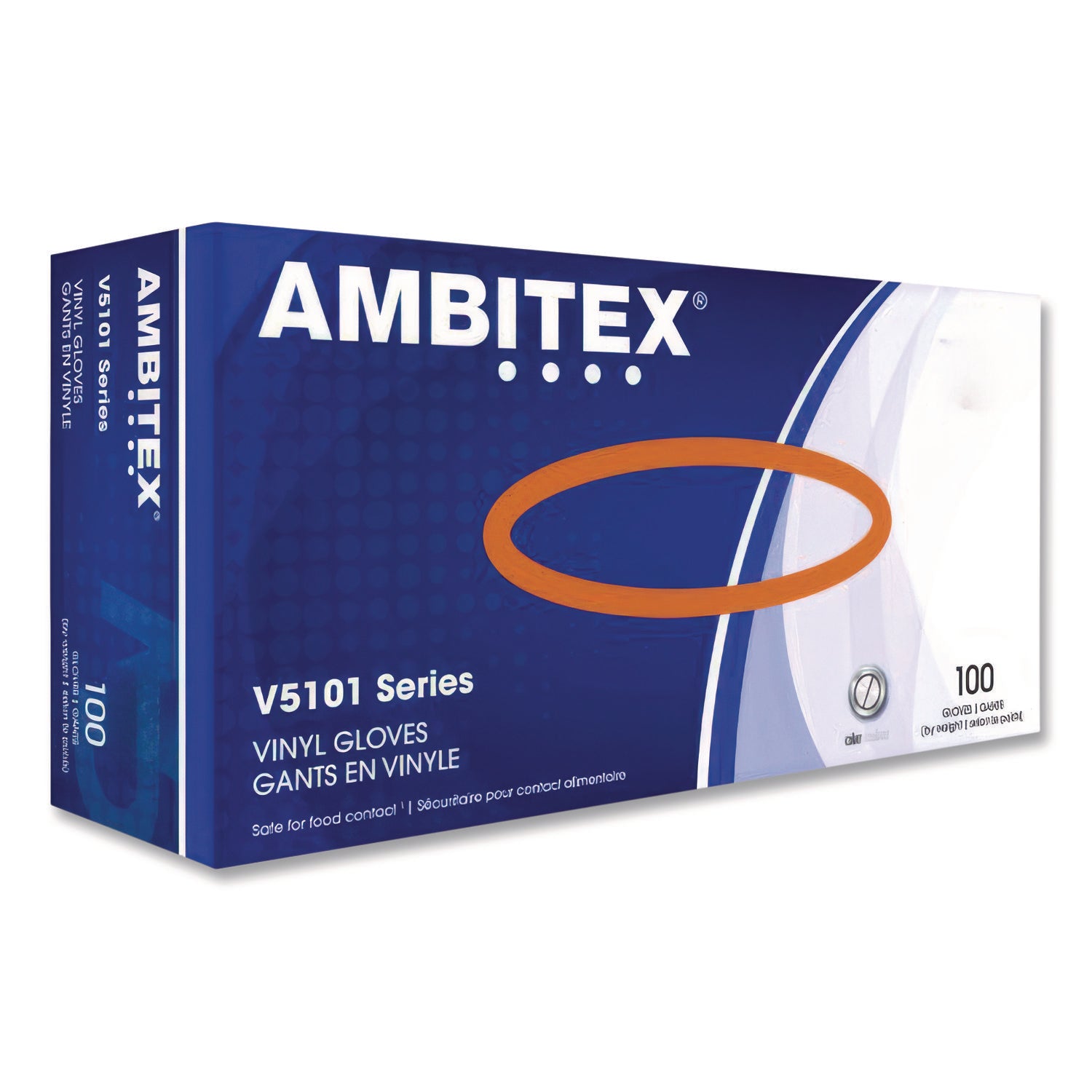 AMBITEX L5101 Series Powdered Latex Gloves, 4 mil, Large, Cream, 100/Box (TXILLG5101) Box of 100