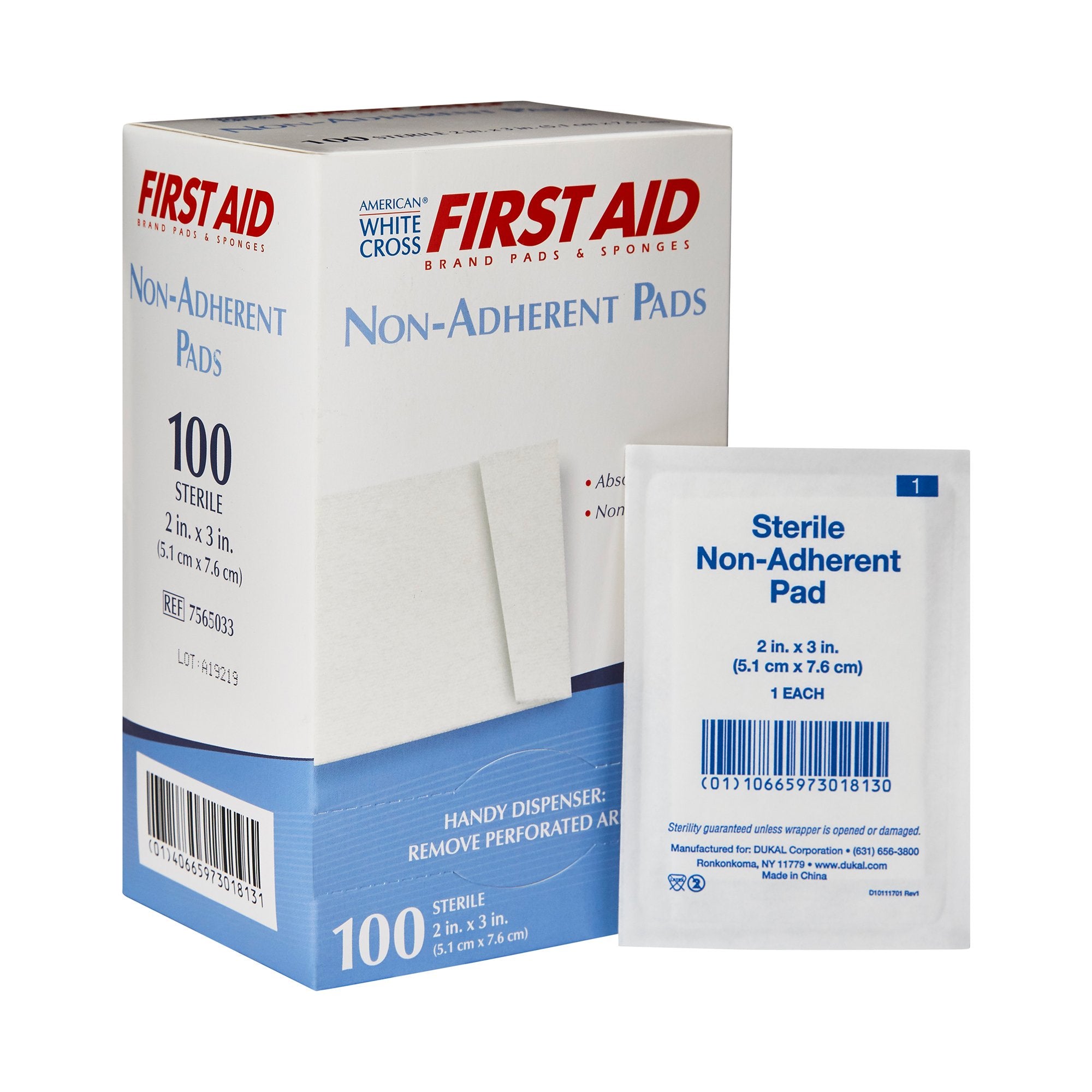 American White Cross Non-Adherent Dressing 2 X 3 Inch Sterile 1 per Pack (126982_CS) 1200/CS