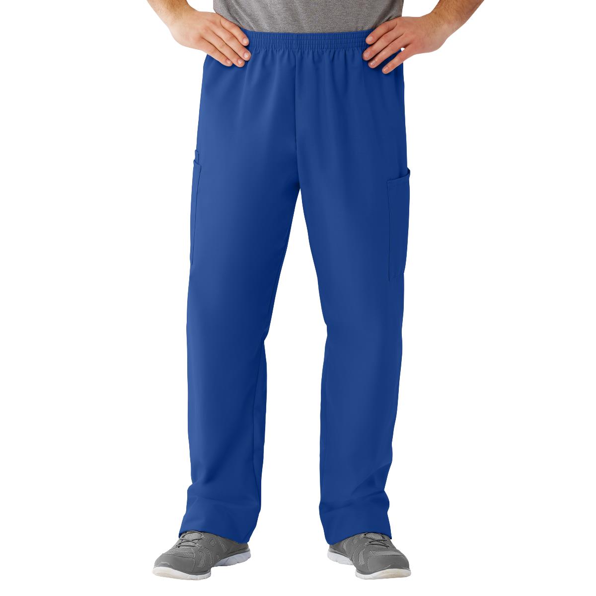 AngelStat Unisex Cargo Scrub Pants with Elastic Waist, Sapphire, Regular Inseam, Size 5XL, 1 EA (674NHT5XLM) Each