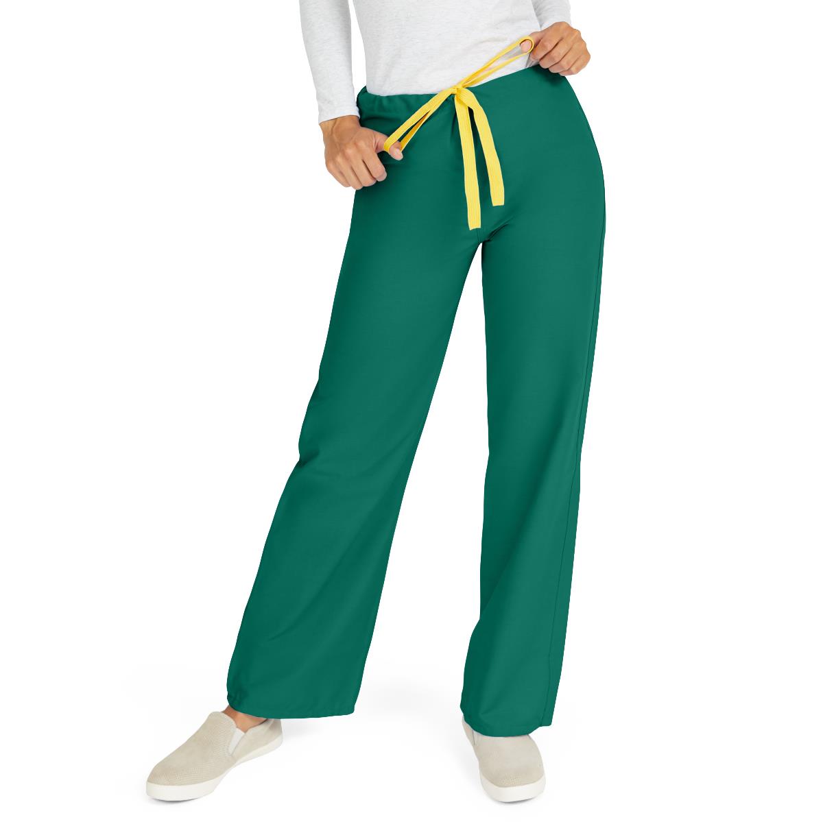 AngelStat Unisex Reversible Scrub Pants with Drawstring Waist, Hunter, Size M, Angelica Color Code, 1 EA (600NHGM-CA) Each
