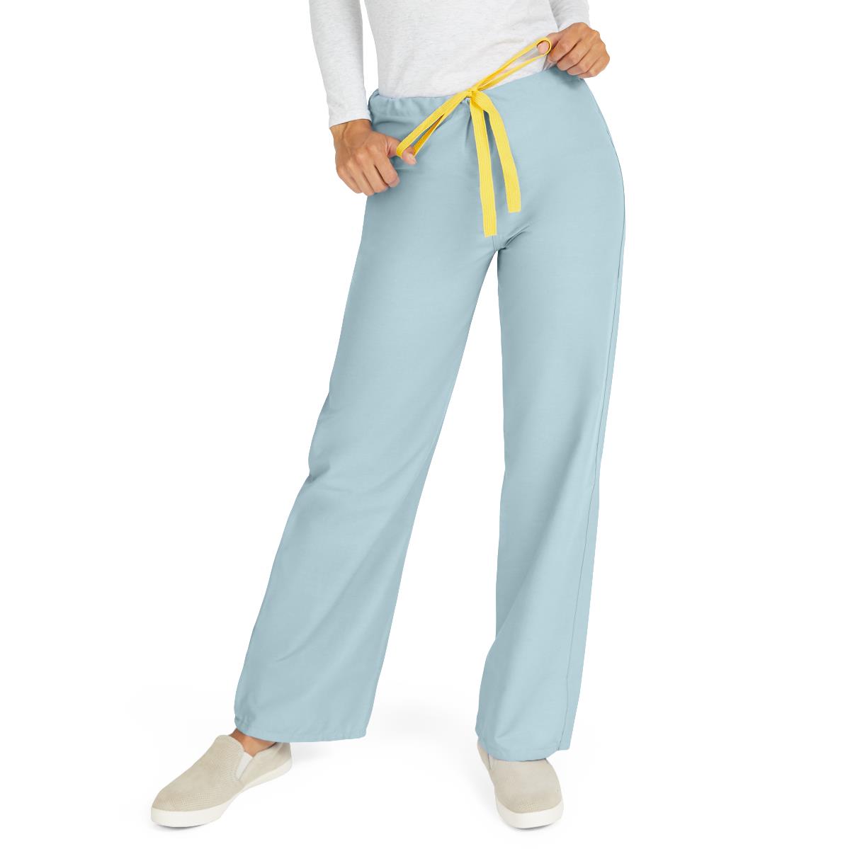 AngelStat Unisex Reversible Scrub Pants with Drawstring Waist, Misty, Size 2XL, Color Code, 1 EA (M600NTZXXL-CM) Each