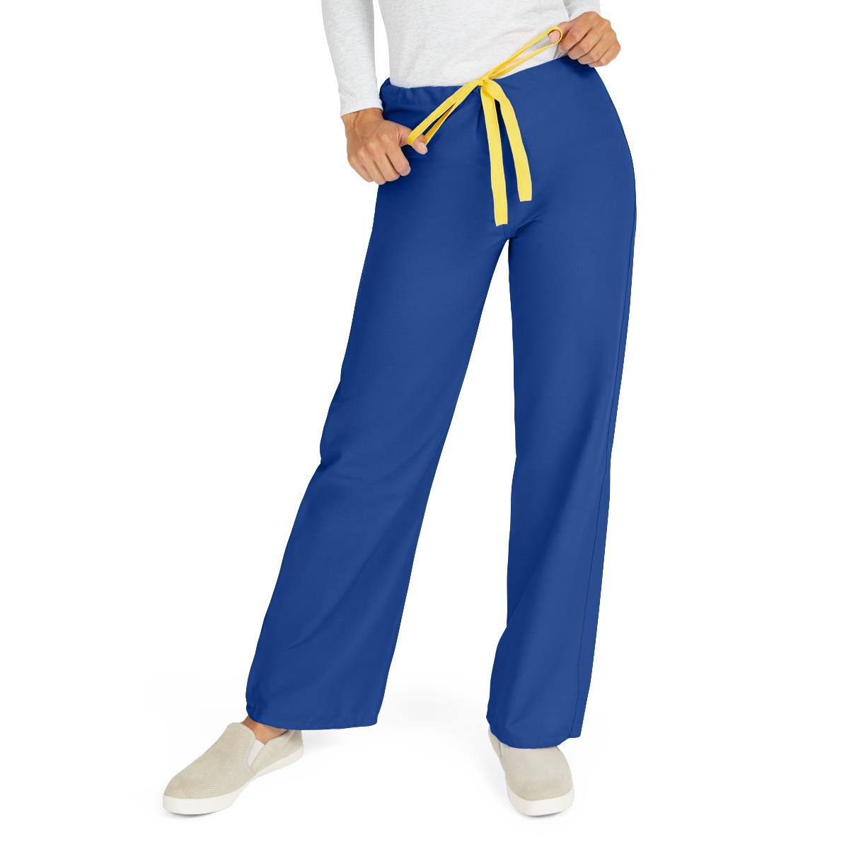 AngelStat Unisex Reversible Scrub Pants with Drawstring Waist, Sapphire, Size XL, Color Code, 1 EA (M600NHTXL-CM) Each