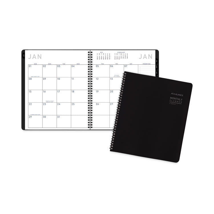 AT-A-GLANCE Contemporary Lite Monthly Planner, 11 x 9, Black Cover, 12-Month (Jan to Dec): 2026 (AAG7026XL05) Each